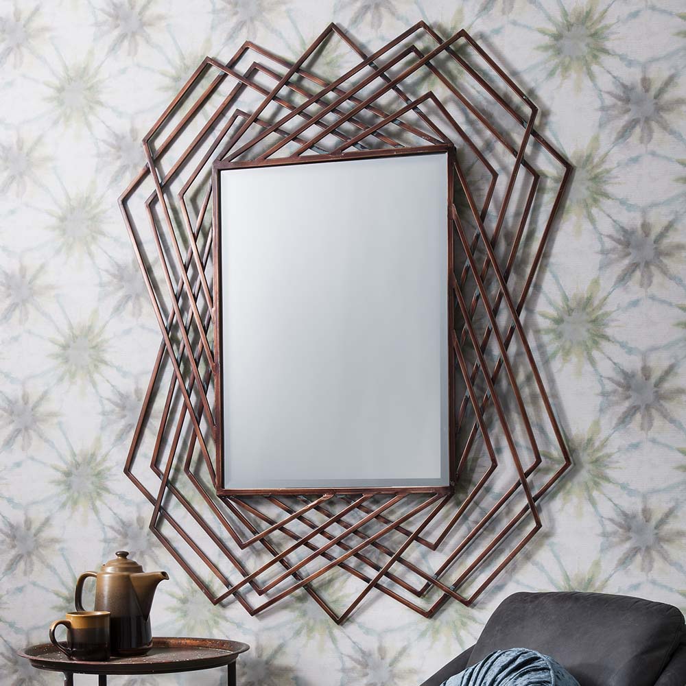 Spellman Modern Metal Wall Mirror – 109.5cm x 94cm - Image 4