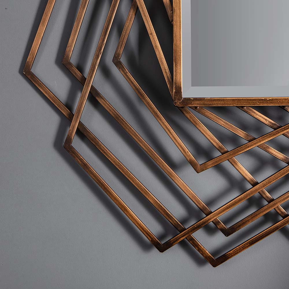 Spellman Modern Metal Wall Mirror – 109.5cm x 94cm - Image 5