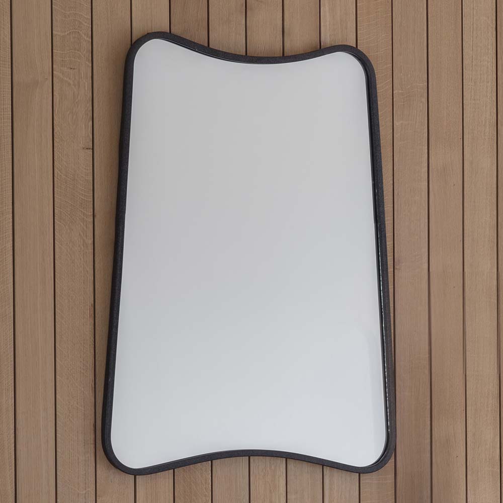 Kirkby Black Curved Rectangle Wall Mirror – 81cm x 61cm - Image 5