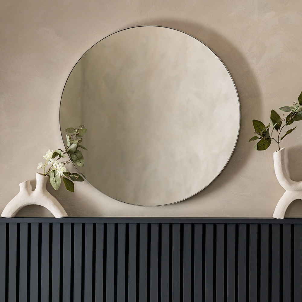 Blackbrook Round Wall Mirror Silver – 80cm x 80cm - Image 3